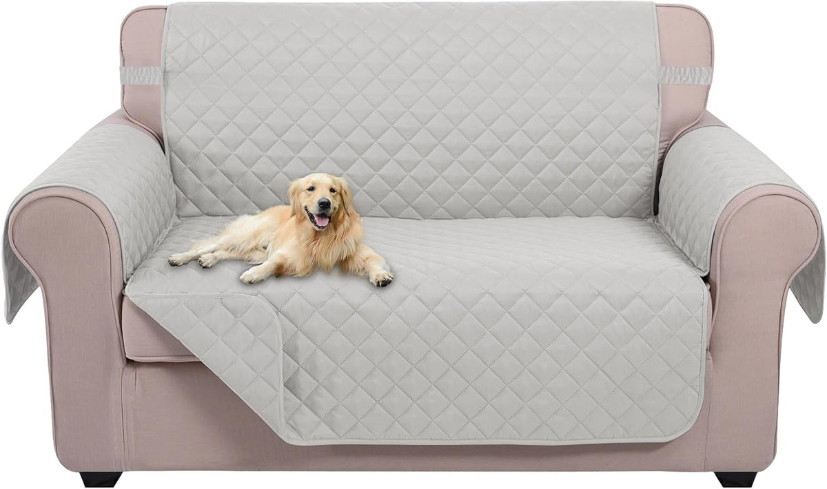 Reversible Sofa Cover Couch Cover for Dogs, Coffee/Beige | 68''Sofa Mat Washable, Pet Friendly, Elastic Straps, Water Repellent, Furniture Protector for 3 Cushion Couch - Colors A