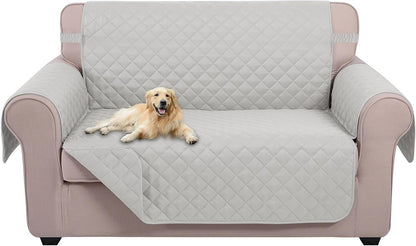 Reversible Sofa Cover Couch Cover for Dogs, Coffee/Beige | 68''Sofa Mat Washable, Pet Friendly, Elastic Straps, Water Repellent, Furniture Protector for 3 Cushion Couch - Colors A