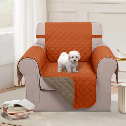 Reversible Sofa Cover Couch Cover for Dogs, Coffee/Beige | 68''Sofa Mat Washable, Pet Friendly, Elastic Straps, Water Repellent, Furniture Protector for 3 Cushion Couch - Colors A