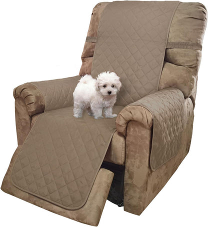 Reversible Sofa Cover Couch Cover for Dogs, Coffee/Beige | 68''Sofa Mat Washable, Pet Friendly, Elastic Straps, Water Repellent, Furniture Protector for 3 Cushion Couch - Colors A