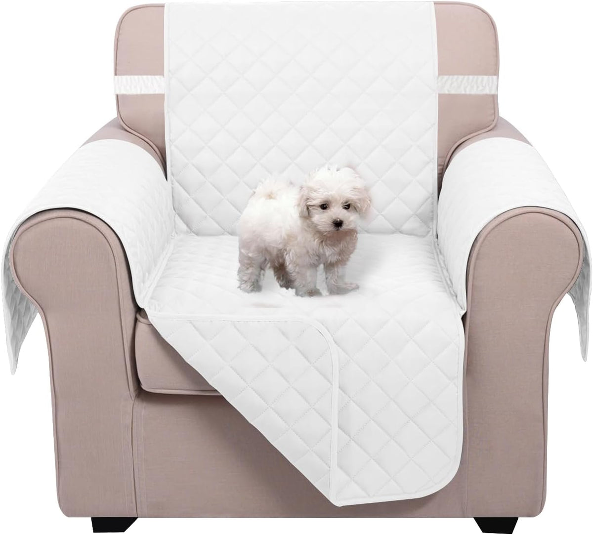 Reversible Sofa Cover Couch Cover for Dogs, Coffee/Beige | 68''Sofa Mat Washable, Pet Friendly, Elastic Straps, Water Repellent, Furniture Protector for 3 Cushion Couch - Colors A