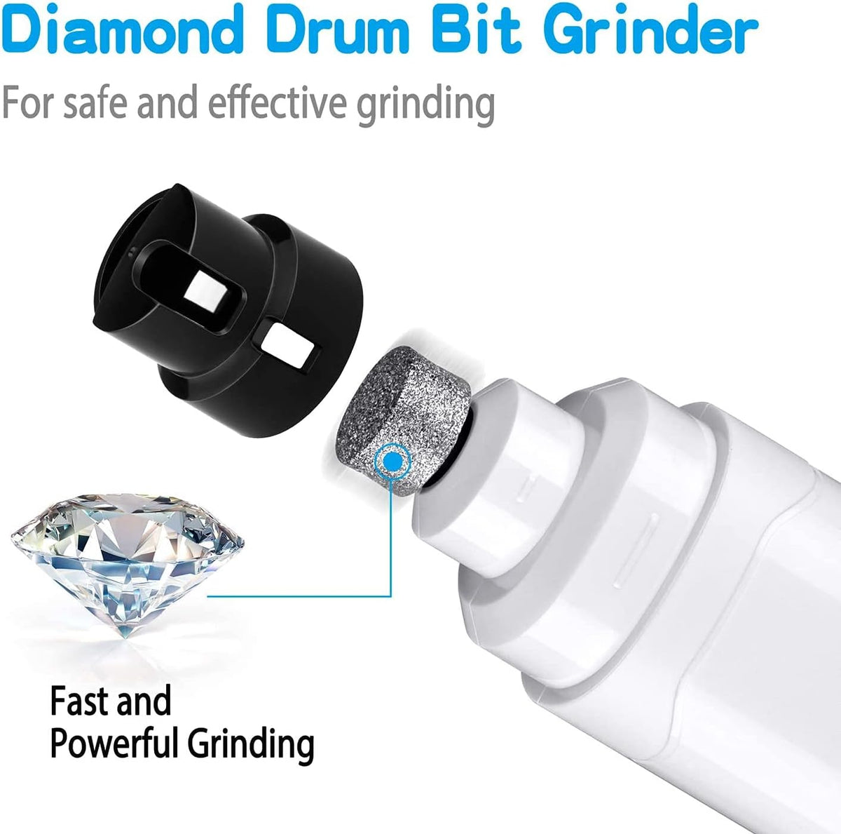 Dog Nail Grinder Upgraded - Professional 2-Speed Whisper-Quiet Electric Pet Nail Trimmer Painless Paws Grooming & Smoothing for Small Medium Large Dogs & Cats (Dark Blue)