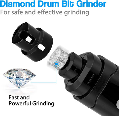 Dog Nail Grinder Upgraded - Professional 2-Speed Whisper-Quiet Electric Pet Nail Trimmer Painless Paws Grooming & Smoothing for Small Medium Large Dogs & Cats (Dark Blue)