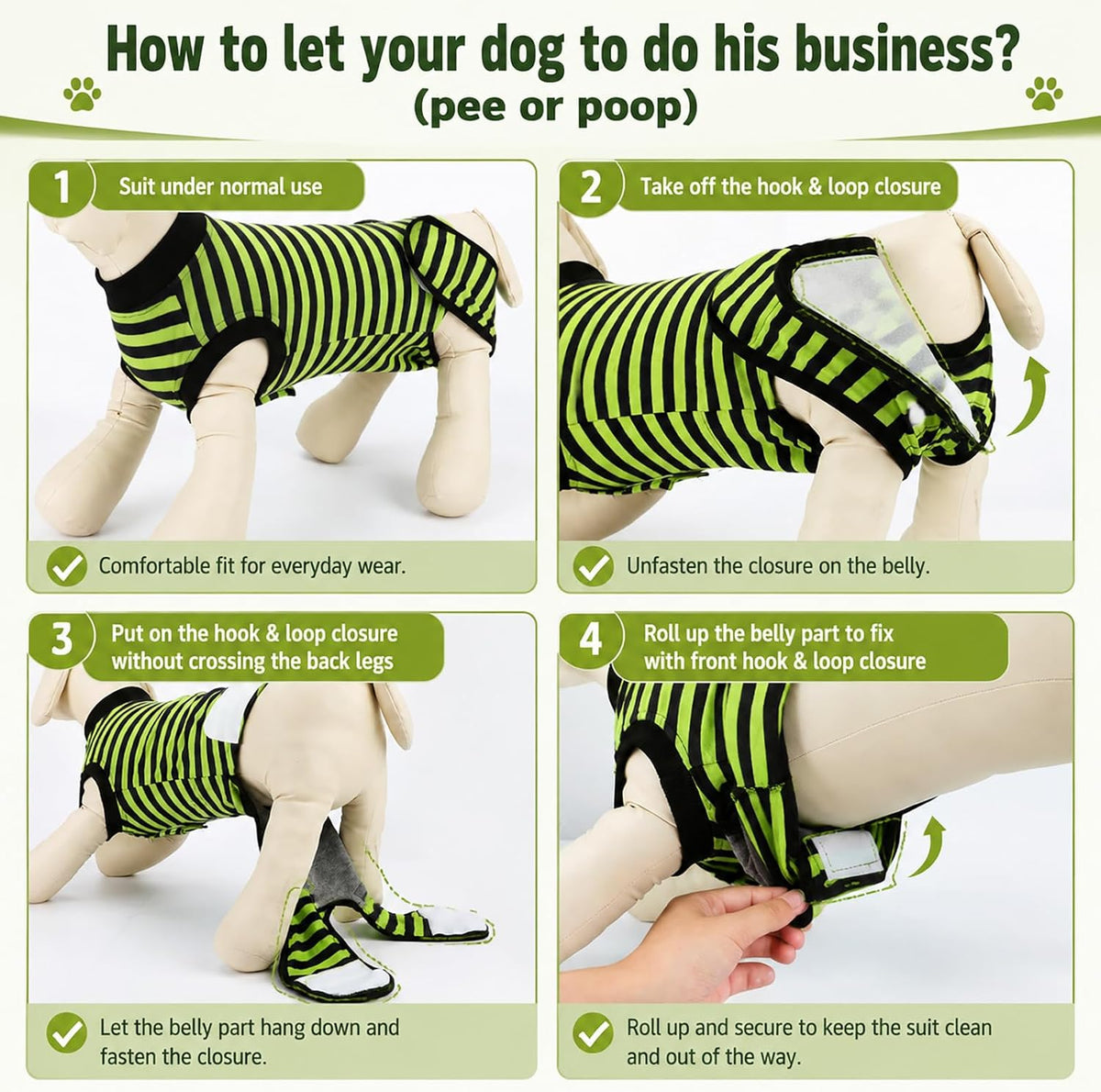 2 Pack Dog Recovery Suit for After Neuter Spay Wounds Protector