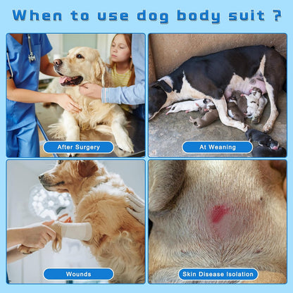 2 Pack Dog Recovery Suit for After Neuter Spay Wounds Protector