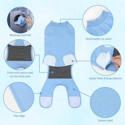 2 Pack Dog Recovery Suit for After Neuter Spay Wounds Protector
