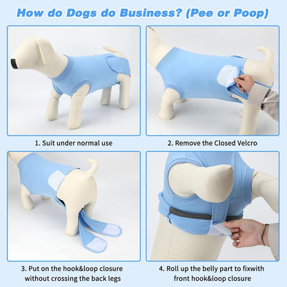 2 Pack Dog Recovery Suit for After Neuter Spay Wounds Protector