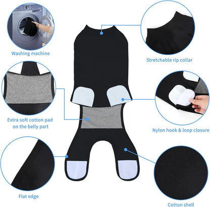 2 Pack Dog Recovery Suit for After Neuter Spay Wounds Protector
