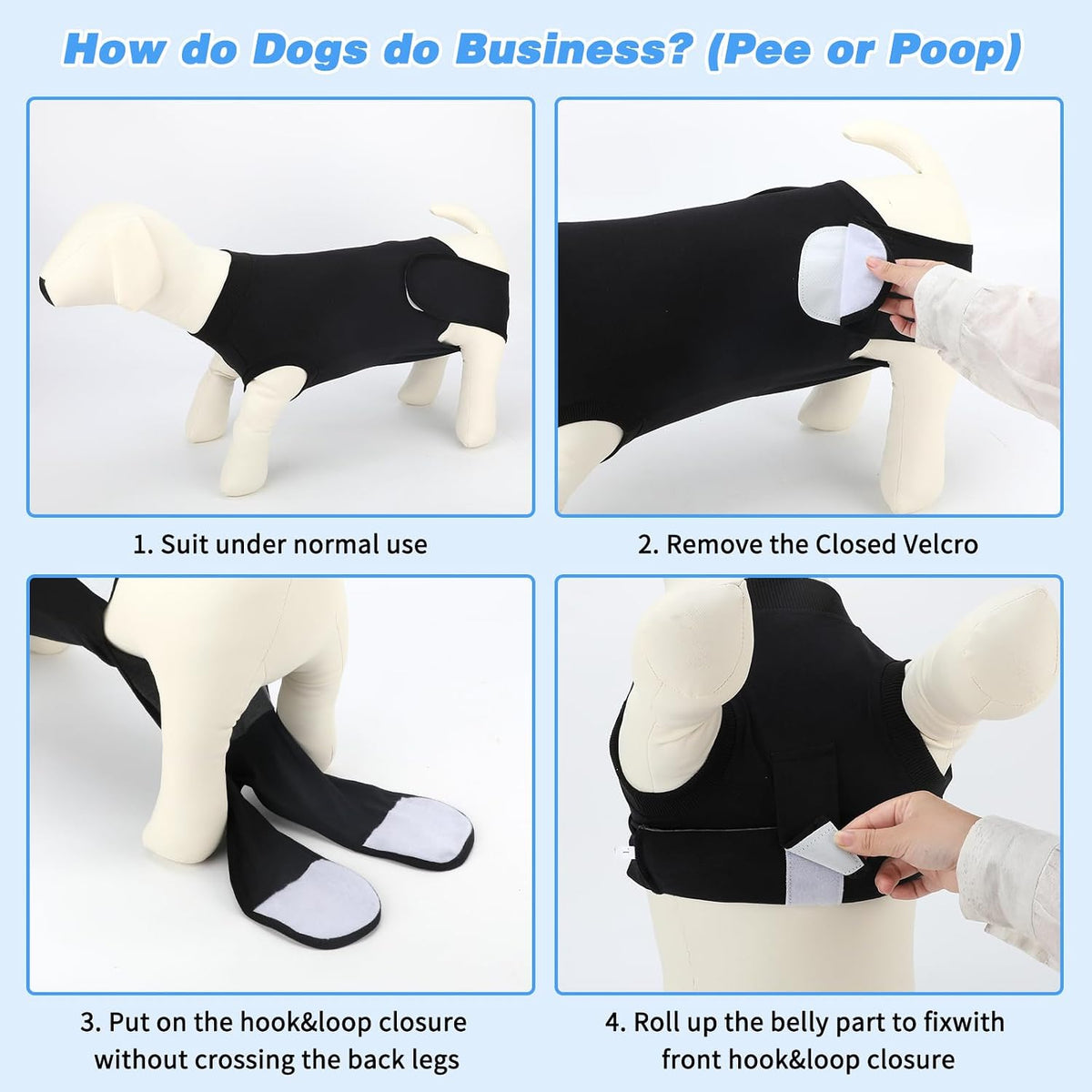 2 Pack Dog Recovery Suit for After Neuter Spay Wounds Protector