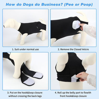 2 Pack Dog Recovery Suit for After Neuter Spay Wounds Protector