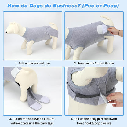 2 Pack Dog Recovery Suit for After Neuter Spay Wounds Protector
