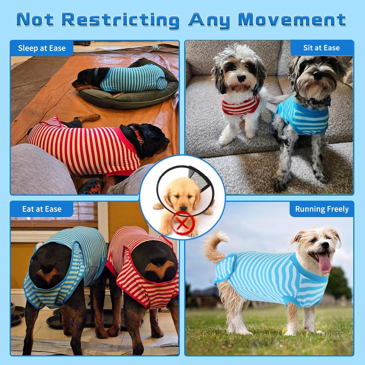 2 Pack Dog Recovery Suit for After Neuter Spay Wounds Protector