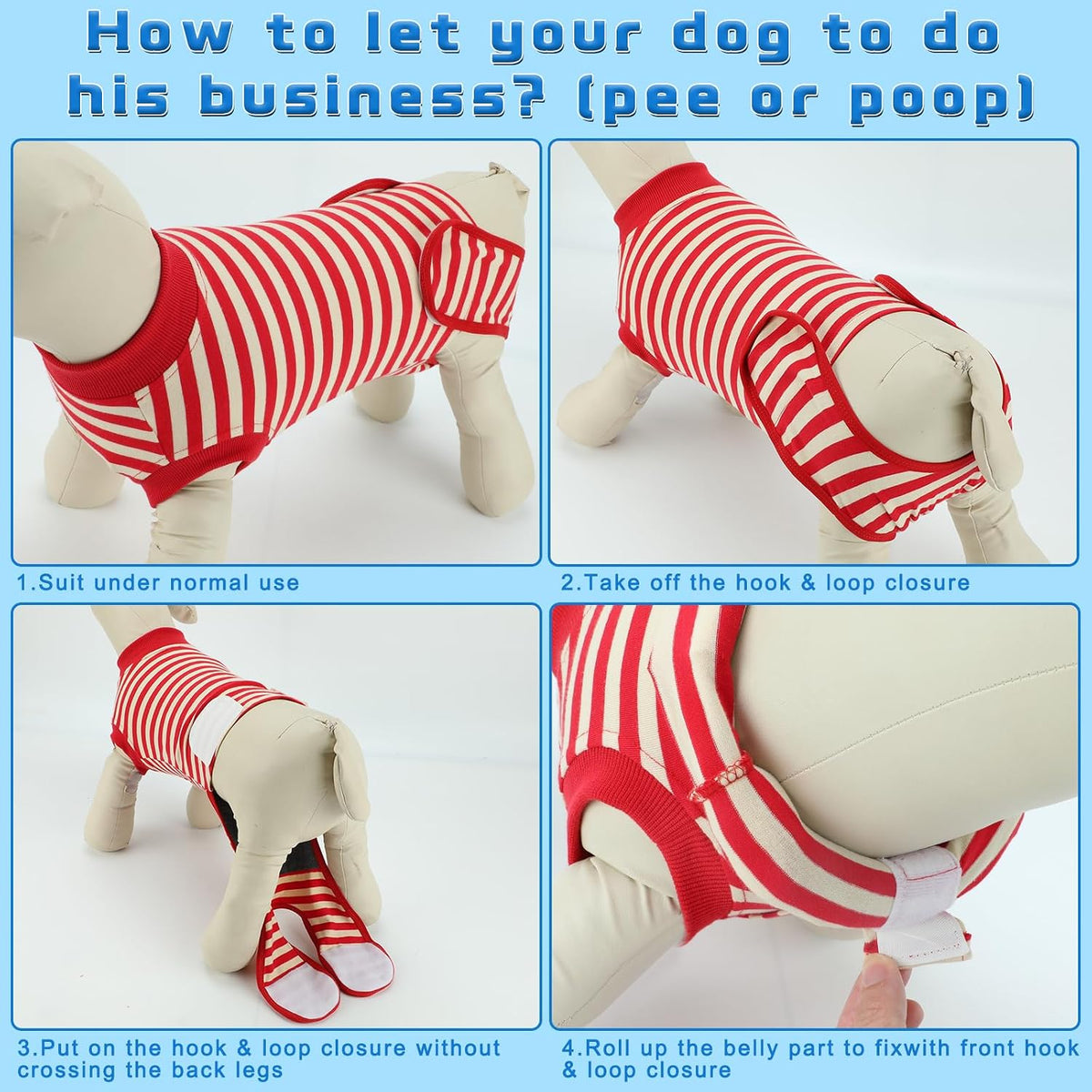 2 Pack Dog Recovery Suit for After Neuter Spay Wounds Protector