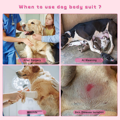 2 Pack Dog Recovery Suit for After Neuter Spay Wounds Protector