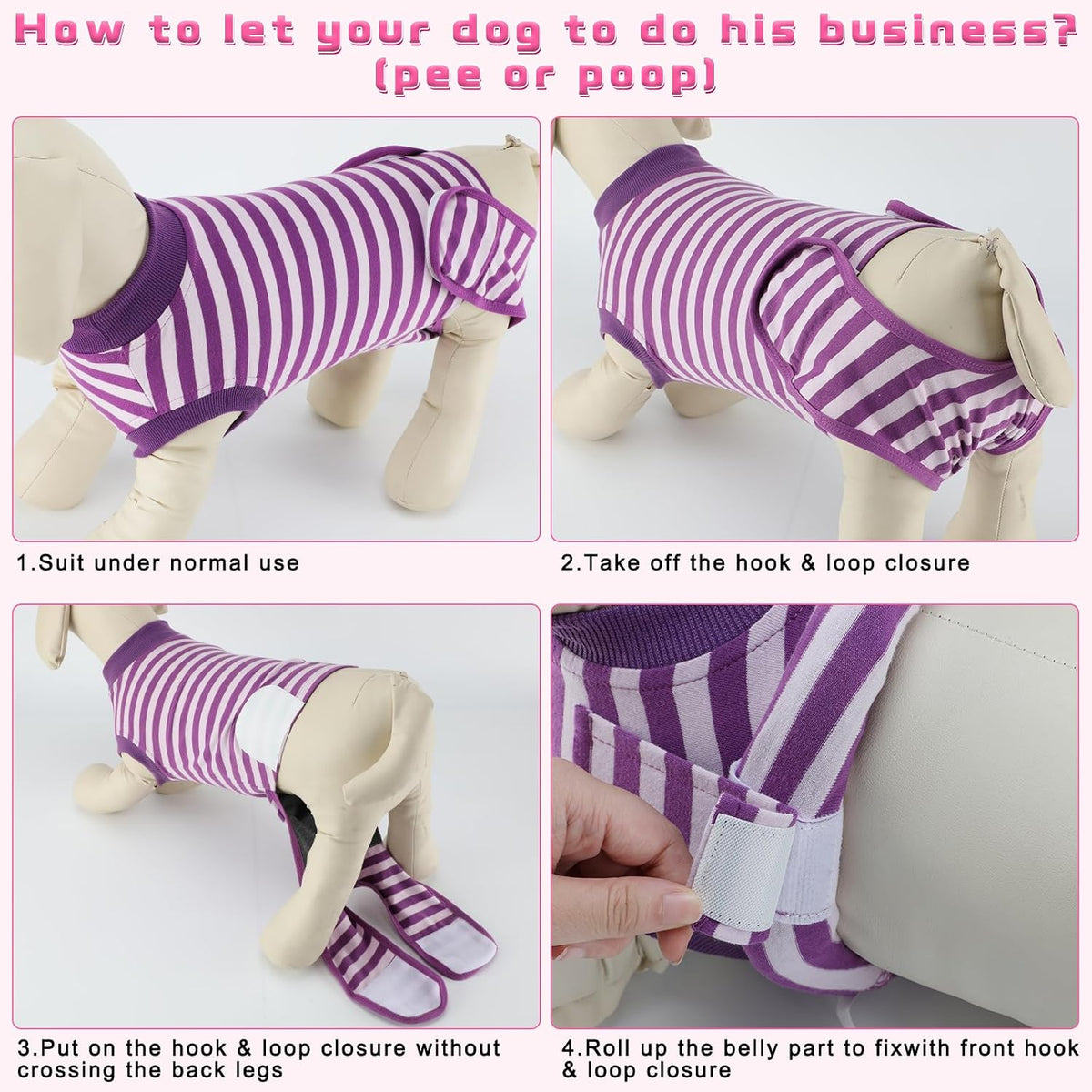 2 Pack Dog Recovery Suit for After Neuter Spay Wounds Protector