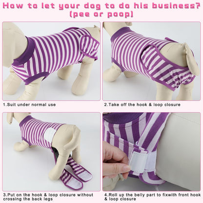 2 Pack Dog Recovery Suit for After Neuter Spay Wounds Protector