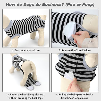 2 Pack Dog Recovery Suit for After Neuter Spay Wounds Protector