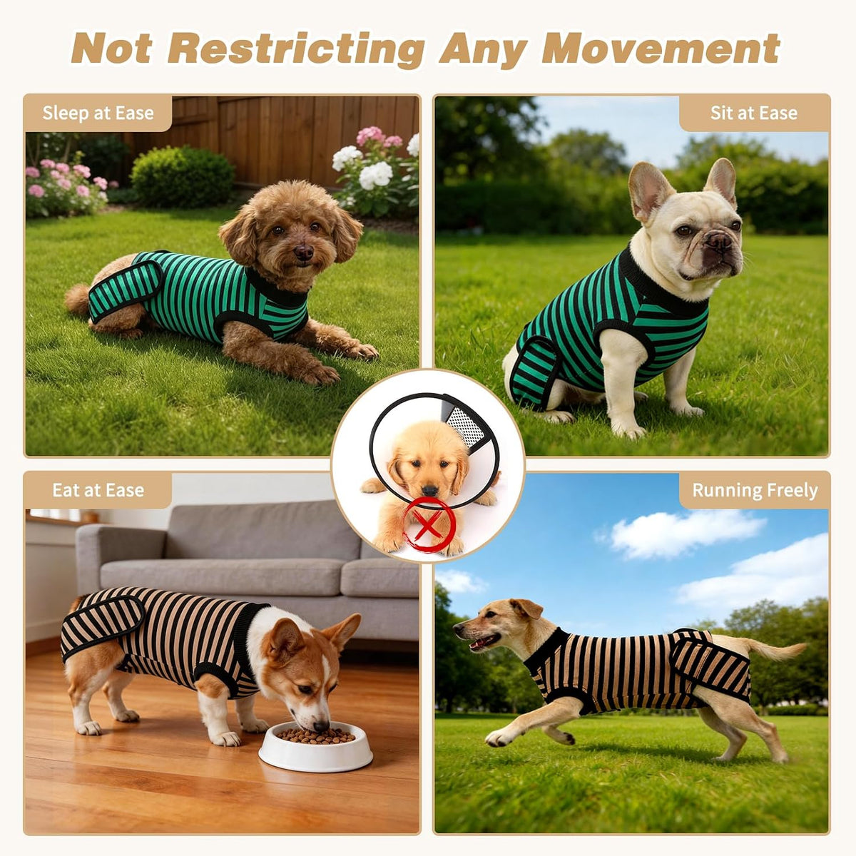 2 Pack Dog Recovery Suit for After Neuter Spay Wounds Protector