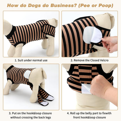 2 Pack Dog Recovery Suit for After Neuter Spay Wounds Protector