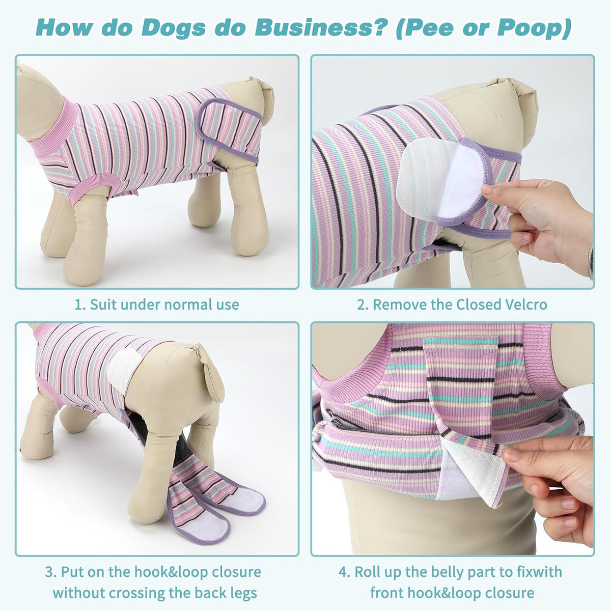 2 Pack Dog Recovery Suit for After Neuter Spay Wounds Protector