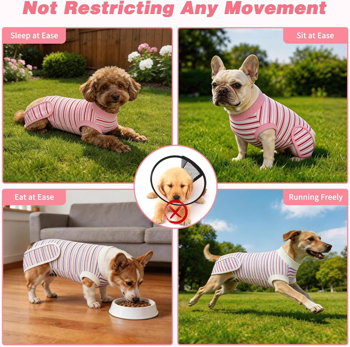 2 Pack Dog Recovery Suit for After Neuter Spay Wounds Protector