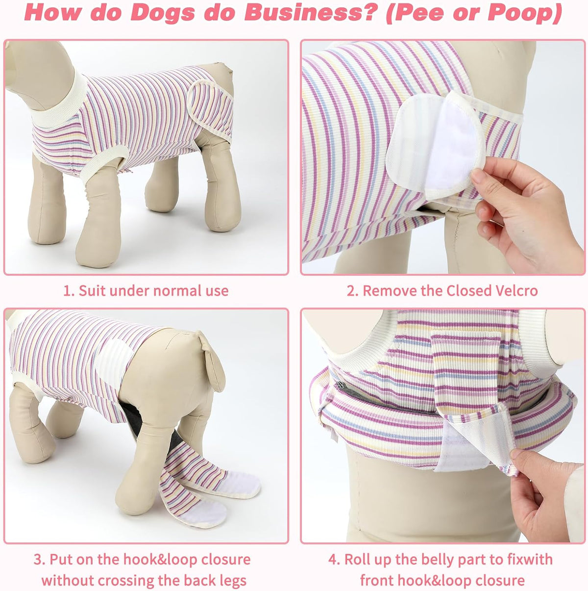 2 Pack Dog Recovery Suit for After Neuter Spay Wounds Protector