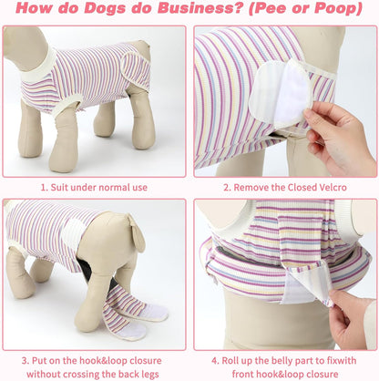 2 Pack Dog Recovery Suit for After Neuter Spay Wounds Protector