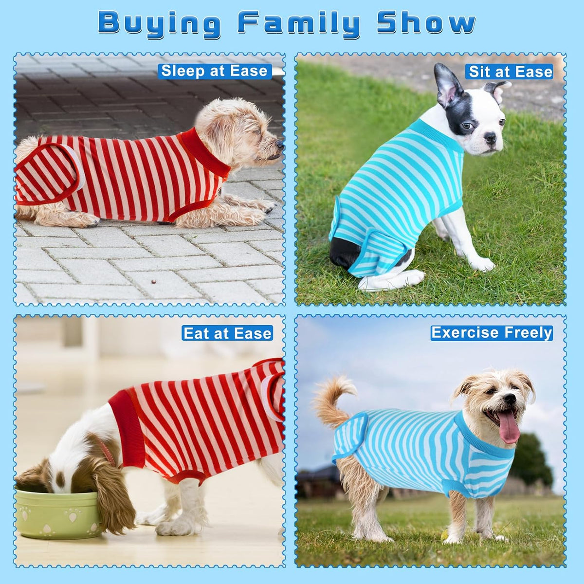 2 Pack Dog Recovery Suit for After Neuter Spay Wounds Protector