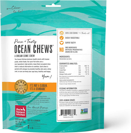 Wishes White Fish Filets Dog Treats, Human Grade Single Ingredient Dehydrated Fish Chews, High Protein Limited Ingredient Training Treats for Dogs, 3 oz
