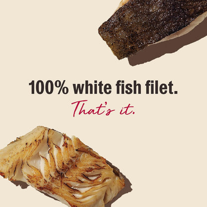 Wishes White Fish Filets Dog Treats, Human Grade Single Ingredient Dehydrated Fish Chews, High Protein Limited Ingredient Training Treats for Dogs, 3 oz