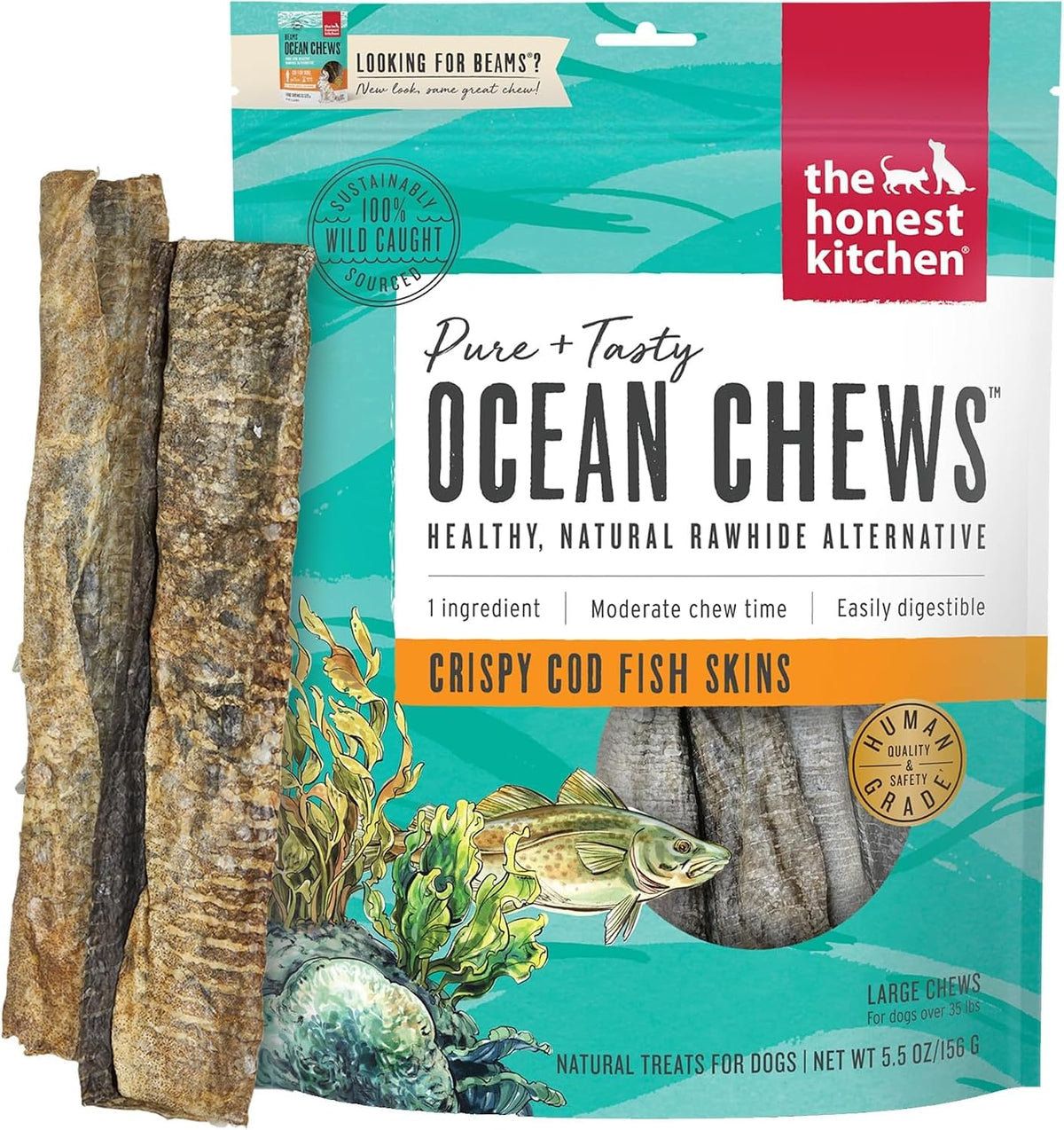 Wishes White Fish Filets Dog Treats, Human Grade Single Ingredient Dehydrated Fish Chews, High Protein Limited Ingredient Training Treats for Dogs, 3 oz