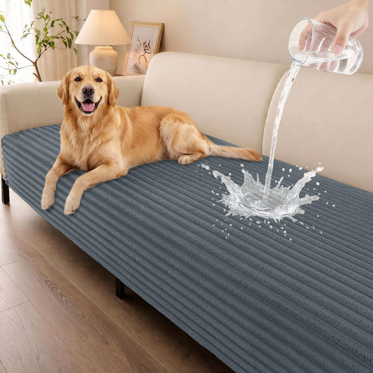 Waterproof Couch Cover for Dogs, Washable Non Slip Plush Protector