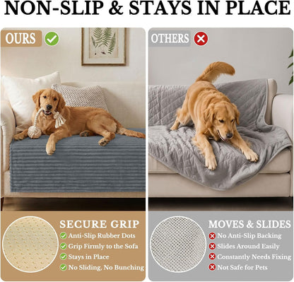 Waterproof Couch Cover for Dogs, Washable Non Slip Plush Protector