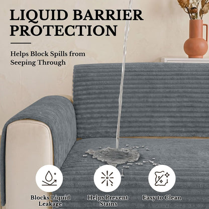 Waterproof Couch Cover for Dogs, Washable Non Slip Plush Protector
