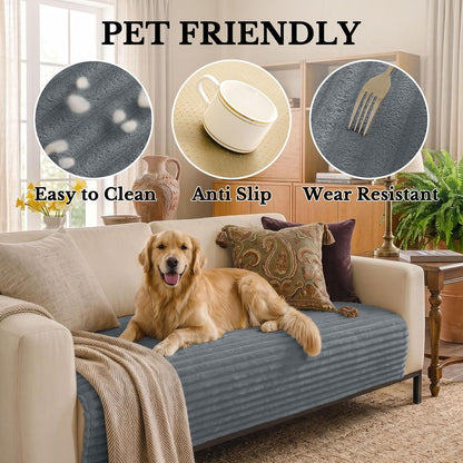 Waterproof Couch Cover for Dogs, Washable Non Slip Plush Protector