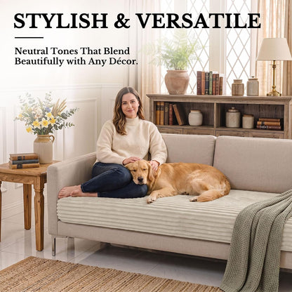 Waterproof Couch Cover for Dogs, Washable Non Slip Plush Protector