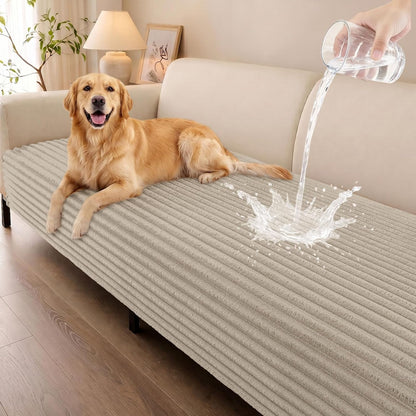 Waterproof Couch Cover for Dogs, Washable Non Slip Plush Protector