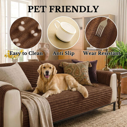 Waterproof Couch Cover for Dogs, Washable Non Slip Plush Protector
