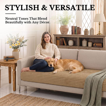 Waterproof Couch Cover for Dogs, Washable Non Slip Plush Protector