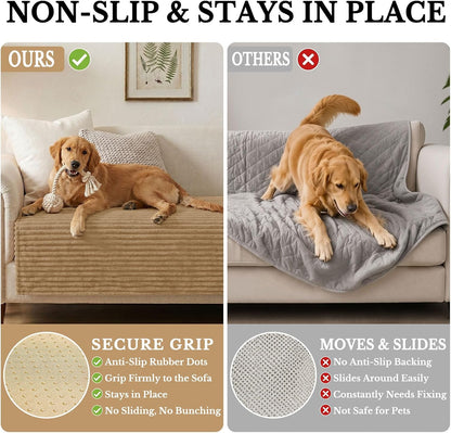 Waterproof Couch Cover for Dogs, Washable Non Slip Plush Protector