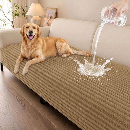 Waterproof Couch Cover for Dogs, Washable Non Slip Plush Protector