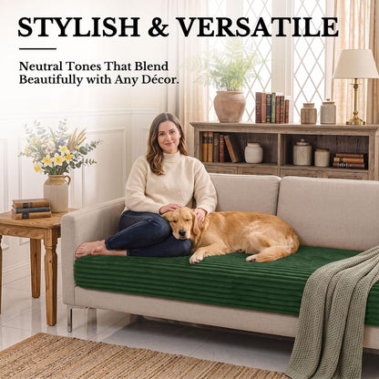 Waterproof Couch Cover for Dogs, Washable Non Slip Plush Protector