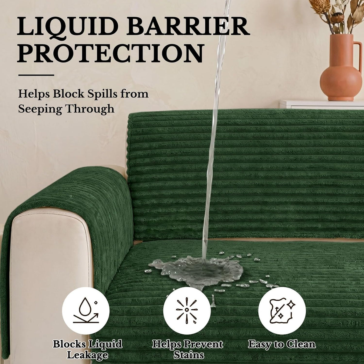 Waterproof Couch Cover for Dogs, Washable Non Slip Plush Protector
