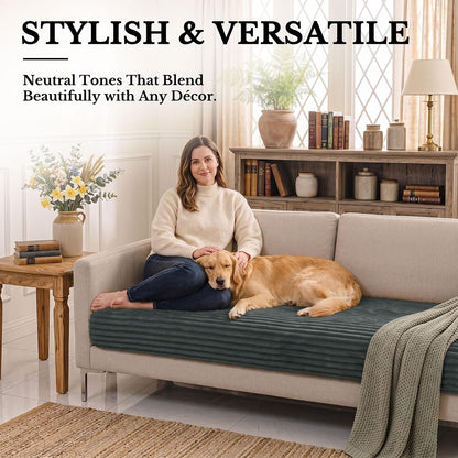 Waterproof Couch Cover for Dogs, Washable Non Slip Plush Protector