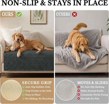 Waterproof Couch Cover for Dogs, Washable Non Slip Plush Protector