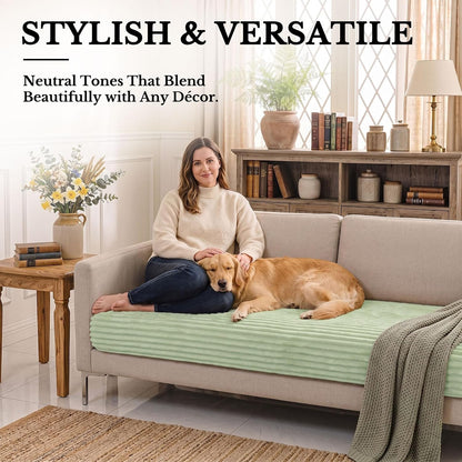 Waterproof Couch Cover for Dogs, Washable Non Slip Plush Protector