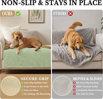 Waterproof Couch Cover for Dogs, Washable Non Slip Plush Protector