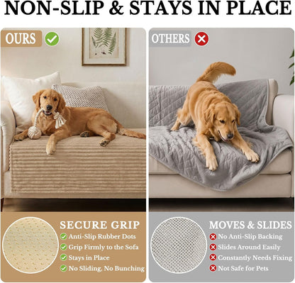 Waterproof Couch Cover for Dogs, Washable Non Slip Plush Protector
