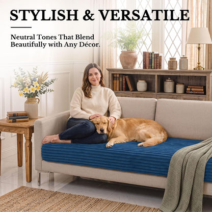 Waterproof Couch Cover for Dogs, Washable Non Slip Plush Protector