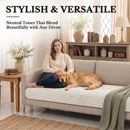 Waterproof Couch Cover for Dogs, Washable Non Slip Plush Protector